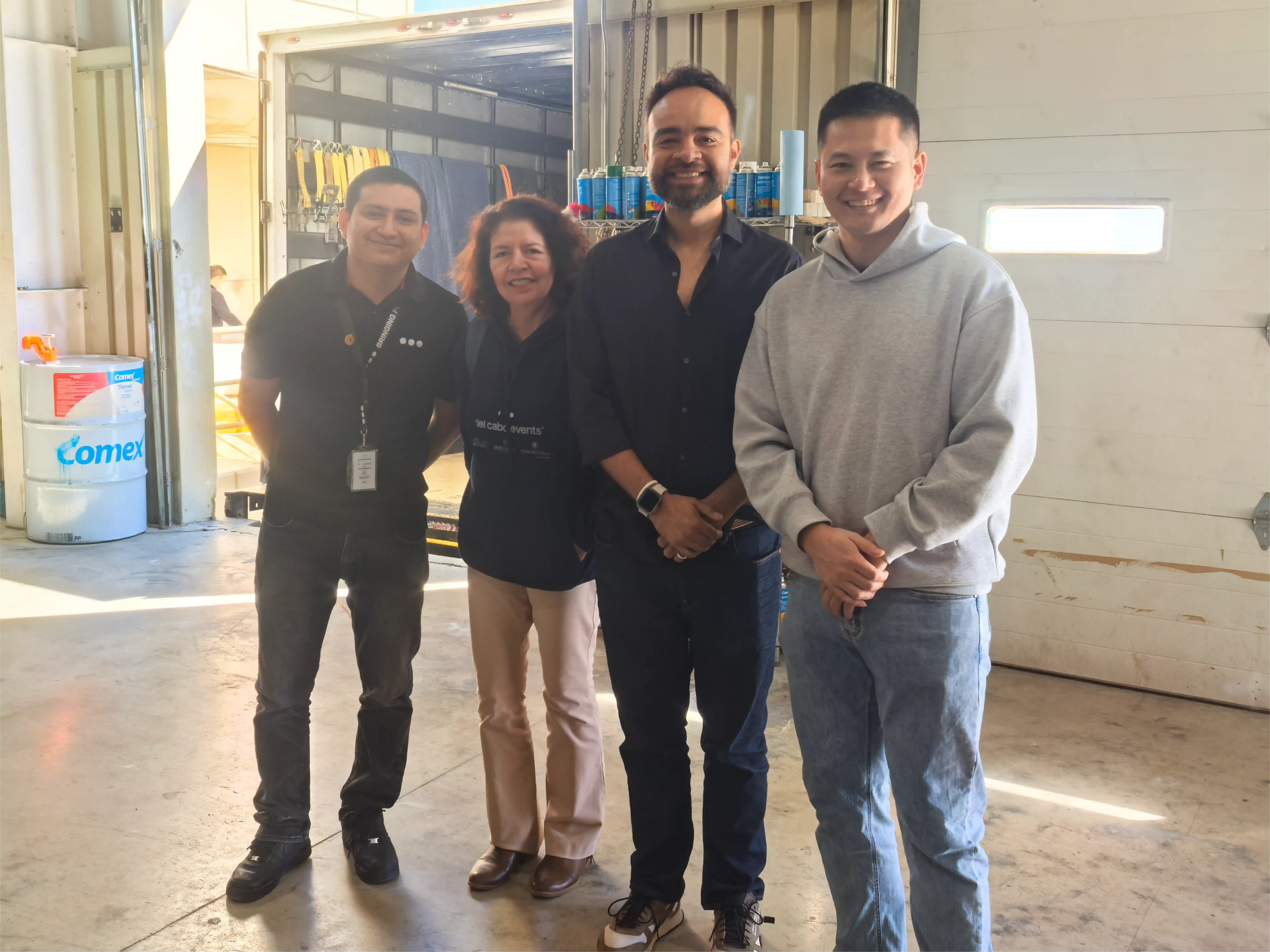 Maxwell team visiting wedding rental company to understand real usage needs Maxwell team visiting wedding rental company to understand real usage needs